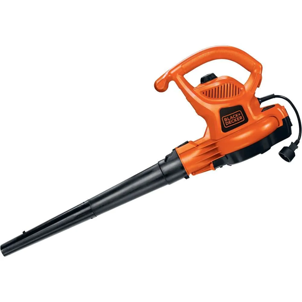 BLACK+DECKER 12 AMP 230 MPH 385 CFM Corded Electric 3-In-1 Handheld Leaf Blower, Vacuum & Mulcher with Tool Free Switchover BV3600