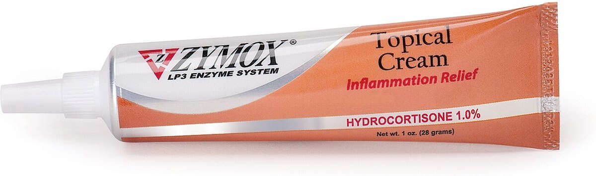 Zymox Topical Cream Inflammation Relief Hydrocortisone 1.0% for Dogs and Cats
