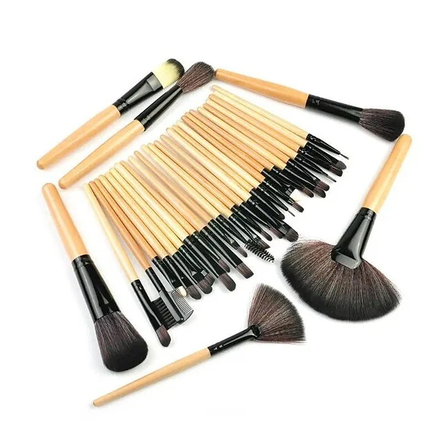 32 Pcs Multifunctional Makeup Brushes Set Fashion Professional Beauty Tool Suitable For Blush, Loose Powder, Foundation, Eye Shadow, Concealer, Eyebrow, Nose Shadow, Highlighter