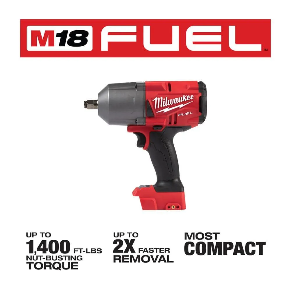 Milwaukee M18 FUEL 18V 1/2 in. Lithium-Ion Brushless Cordless Impact Wrench w/ Friction Ring (2-Tool) w/ Two 6.0Ah Batteries 2767-20-2767-20-48-11-1862