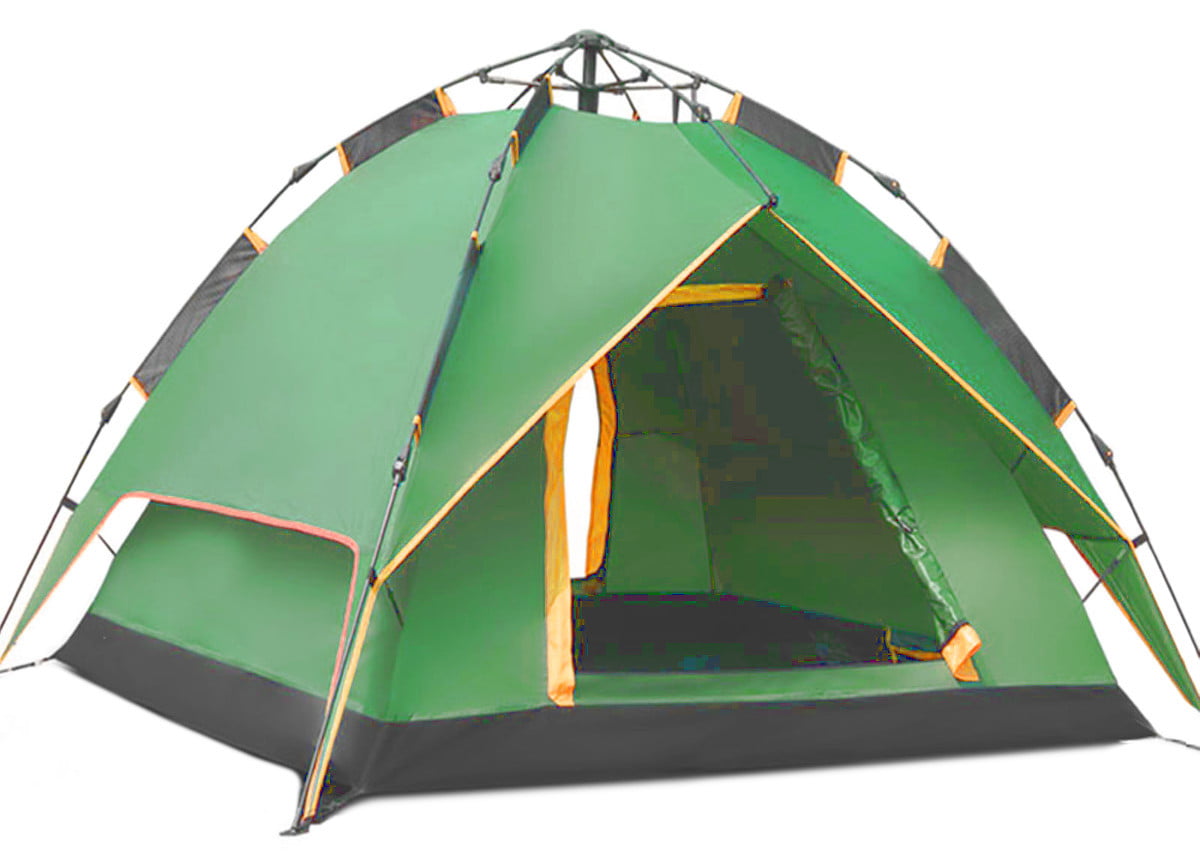 4 Person Instant Automatic Pop Up Tent for Backpacking， Camping， Hiking
