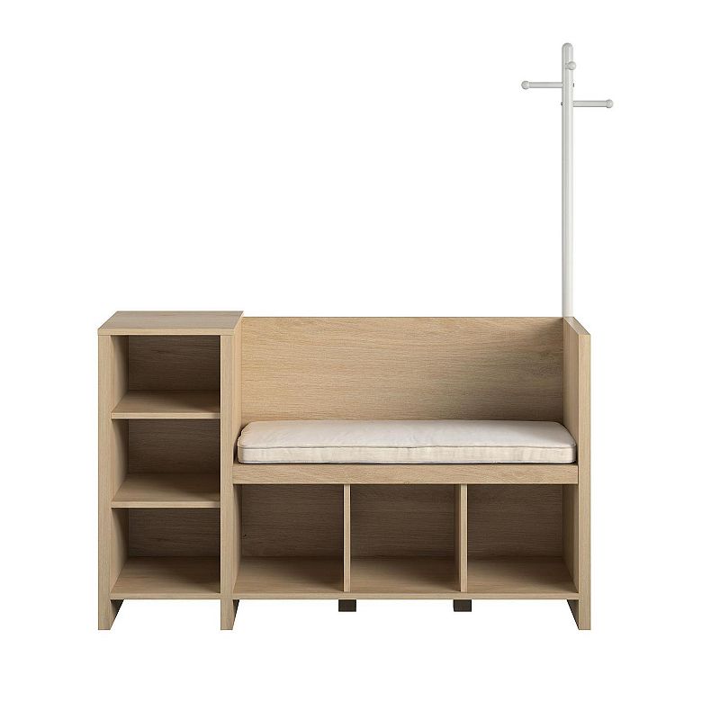 Ameriwood Home Tyler Storage Bench and Coat Rack