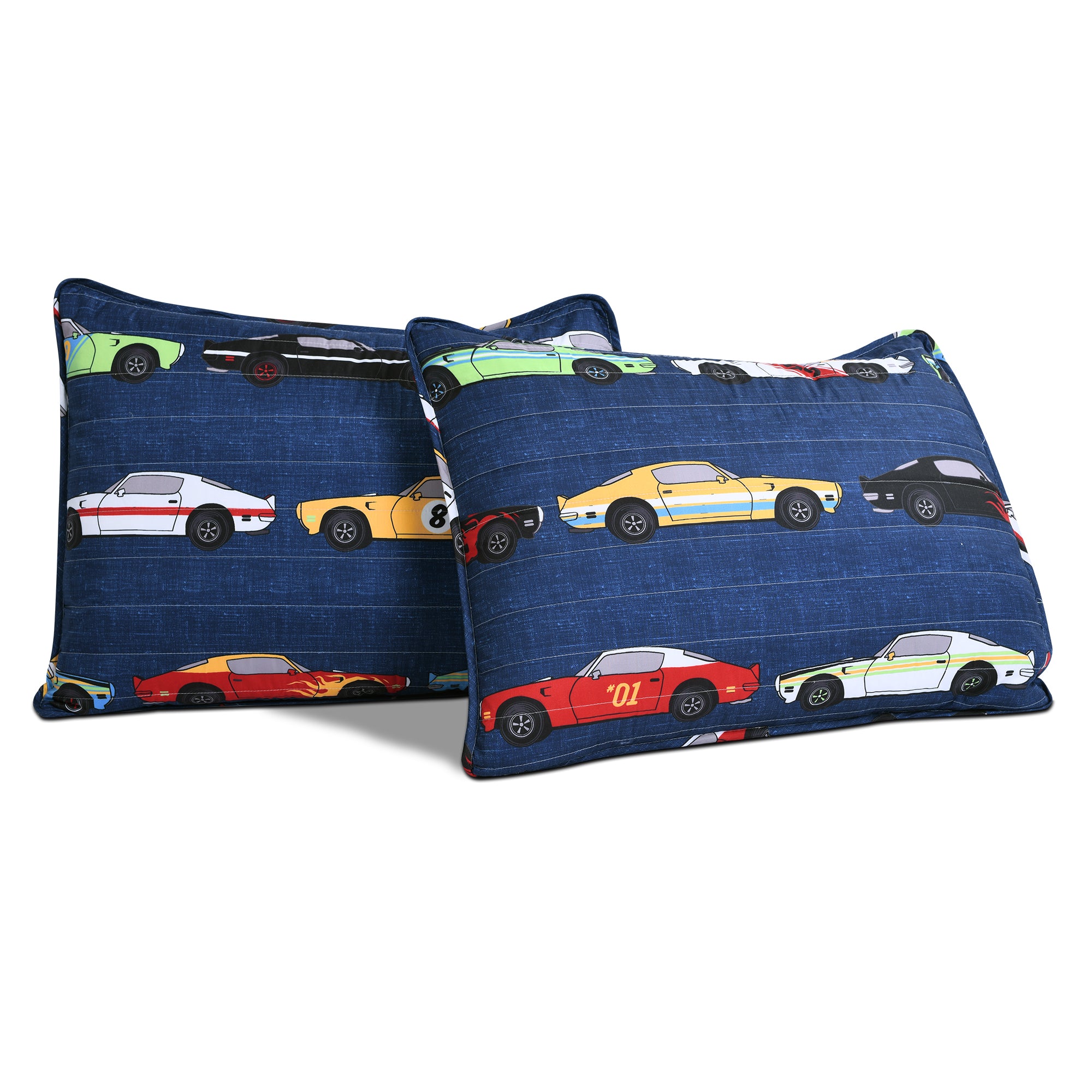 Race Cars Quilt 3 Piece Set Full/Queen Size