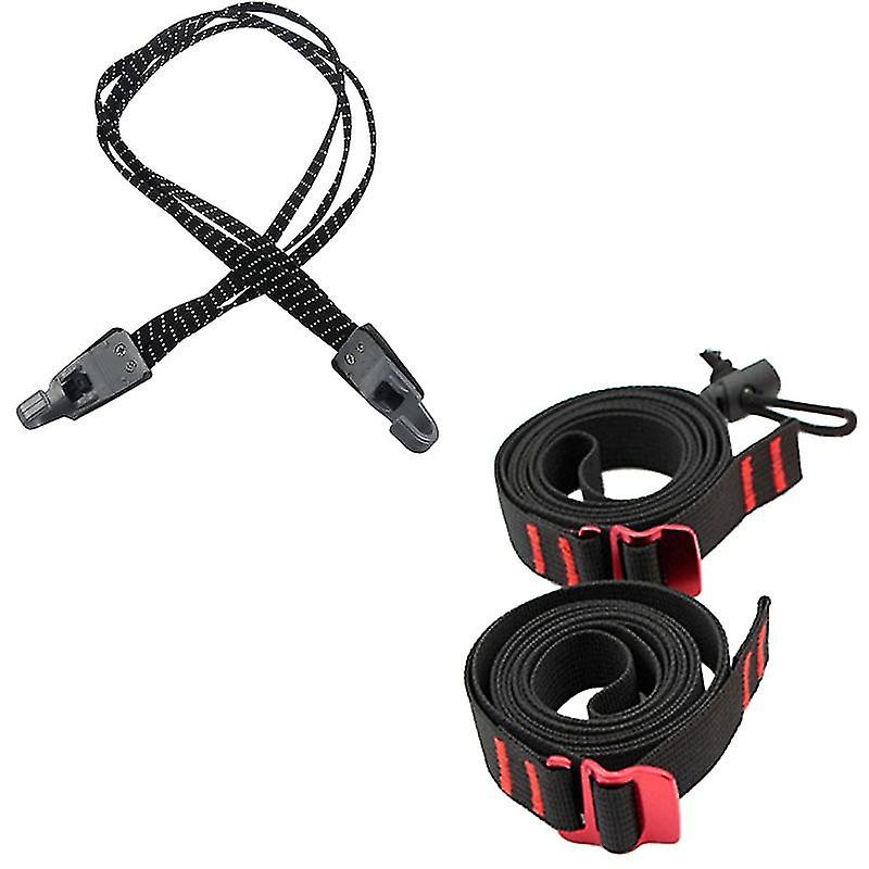 1 Pcs Outdoor Bicycle Luggage Rope and 2 Pcs Clips Straps Tent Strap Adjustable Tied Band Slider Buck