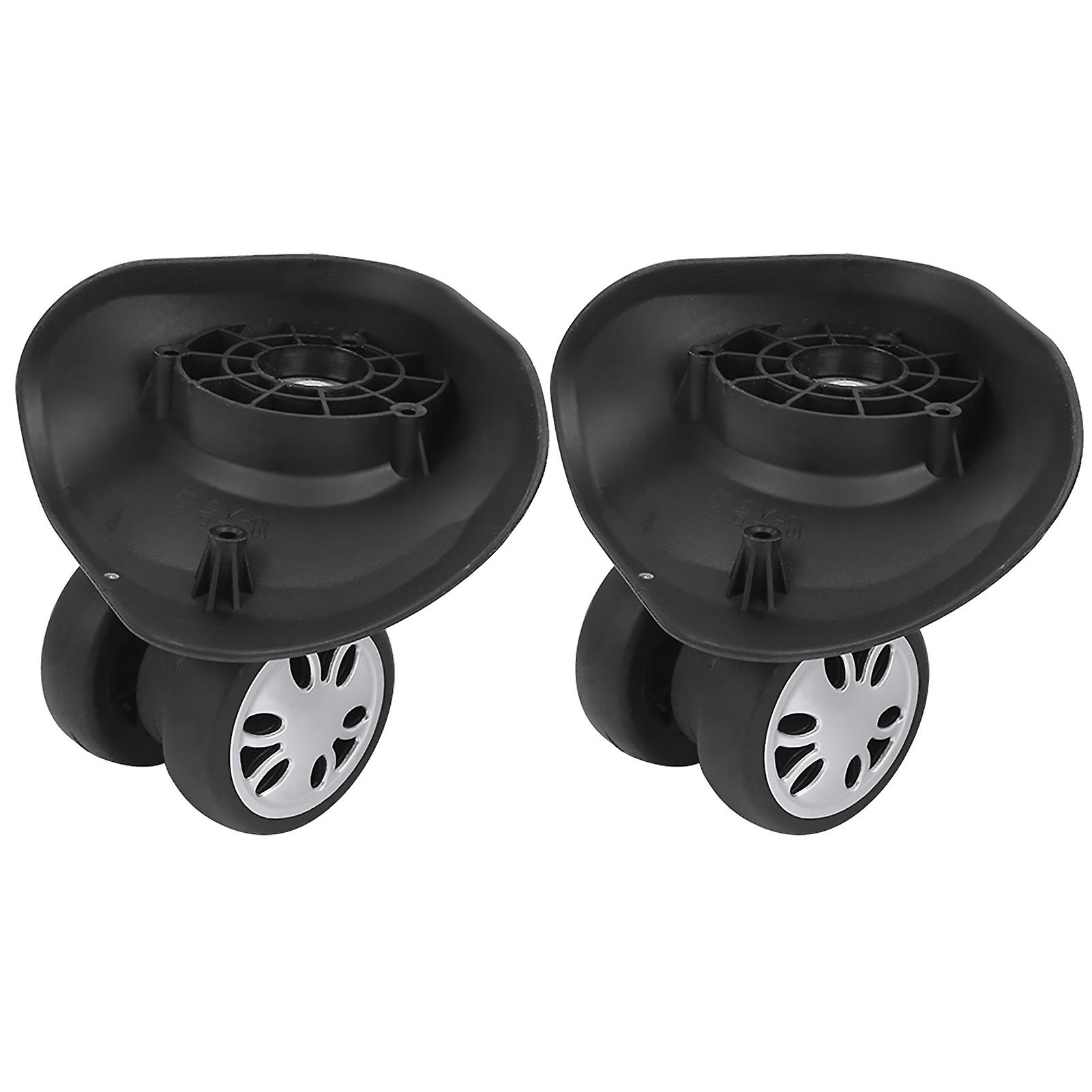Pair Suitcase Wheel Universal Luggage Carry On Replacement Accessory Outdoor Suppliessmall Black