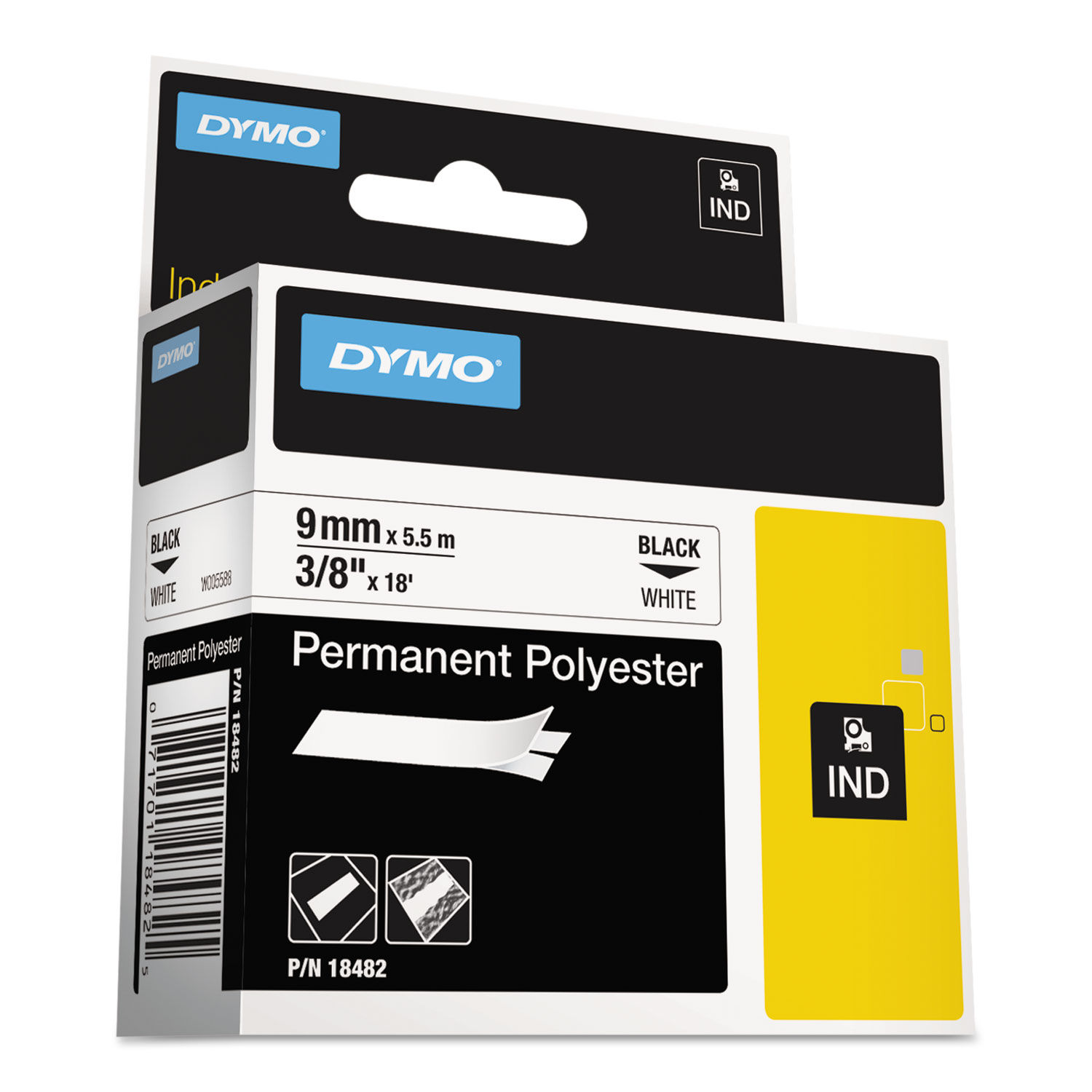 Rhino Permanent Poly Industrial Label Tape by DYMOandreg; DYM18482