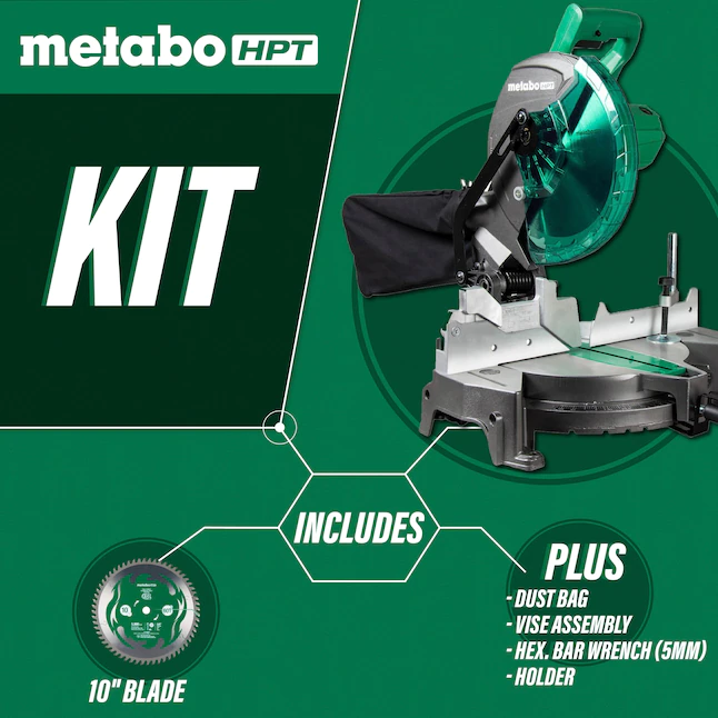 Metabo HPT Metabo HPT 10-in Single Bevel Compound Corded Miter Saw