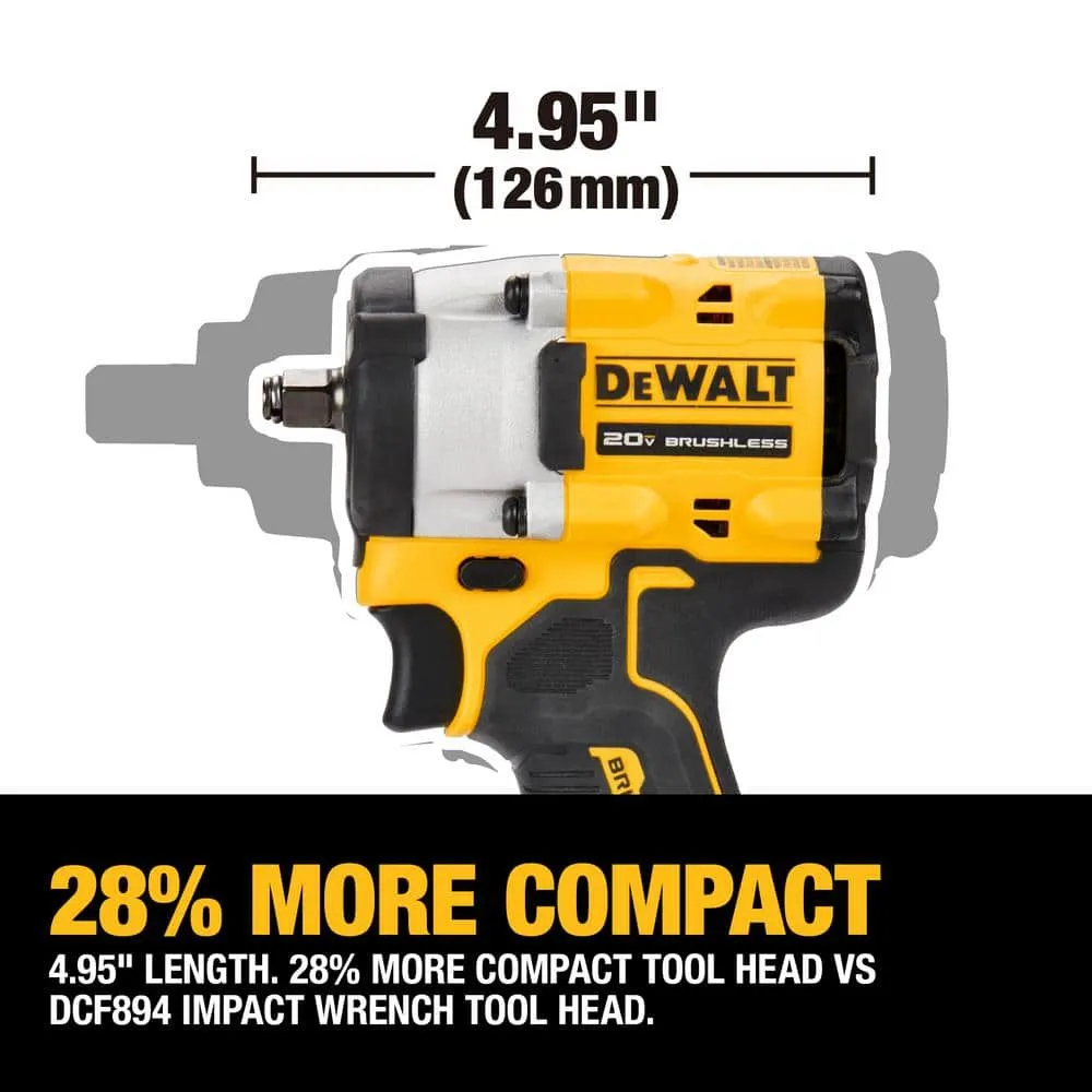 DEWALT ATOMIC 20V MAX Cordless Brushless 3/8 in. Impact Wrench (Tool Only) DCF923B
