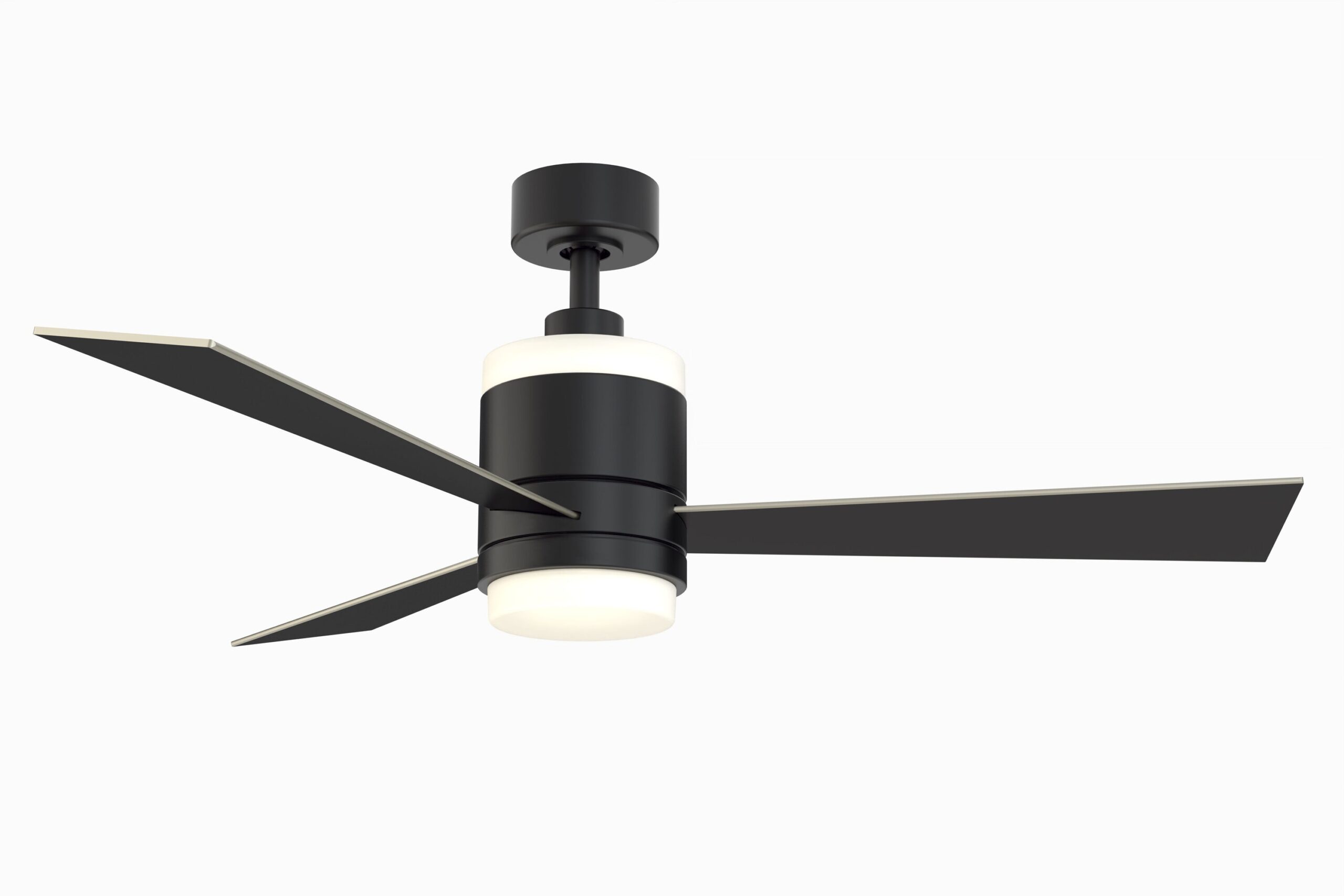 Fanimation Studio Collection Upright 48-in Black LED Indoor Ceiling Fan with Light Remote (3-Blade)