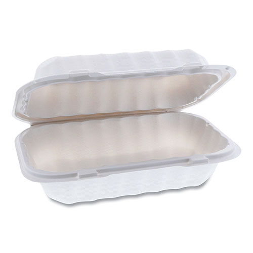 Pactiv EarthChoice SmartLock Microwavable Hinged Lid Containers | 9 x 6 x 3， White， 270