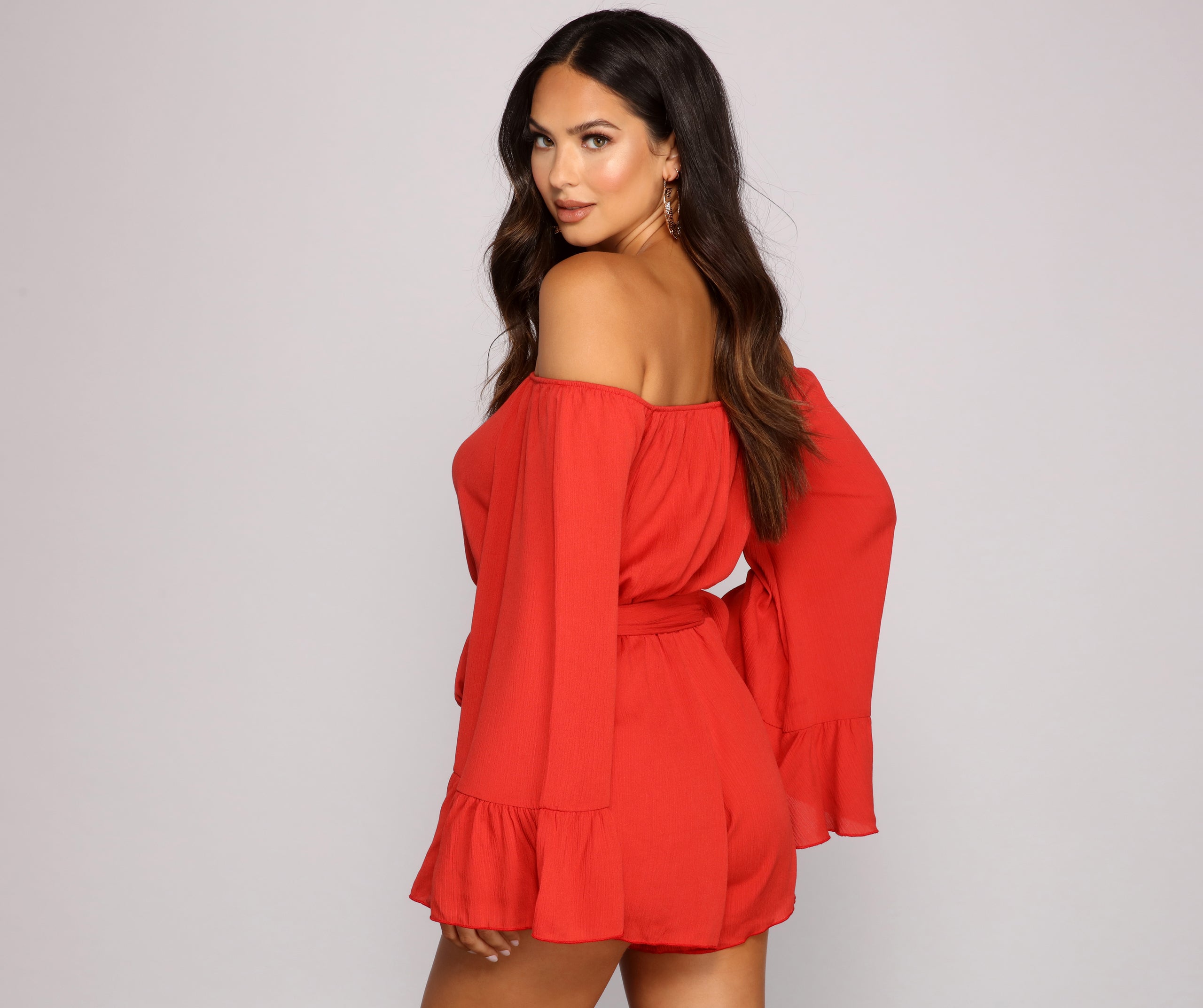 Glam Life Off The Shoulder Gauze Romper