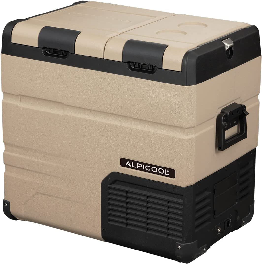 Alpicool TA55 Portable Refrigerator 58 Quart(55 Liter) Dual Temperature Control Fridge Mini Freezer for Travel,Camping,Fishing, Outdoor -12/24V DC