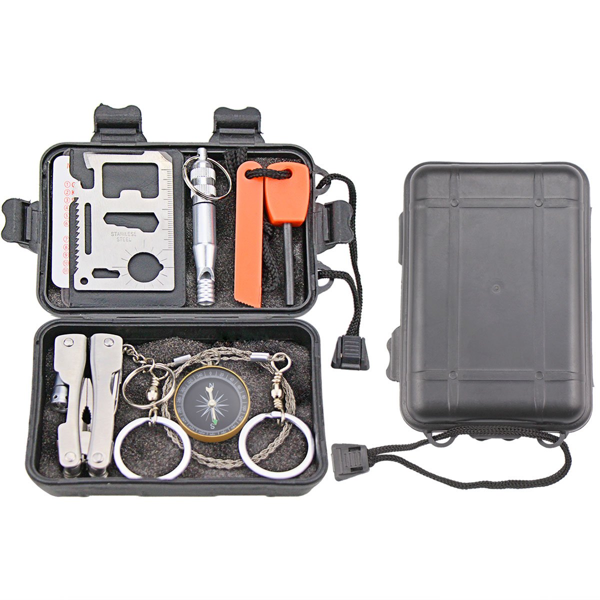 EMDMAK Survival Kit Outdoor Emergency Gear Kit for Camping Hiking Travelling o..