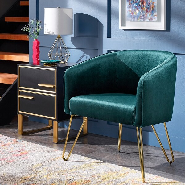 Bette Gold Finish Velvet Accent Chair by iNSPIRE Q Bold