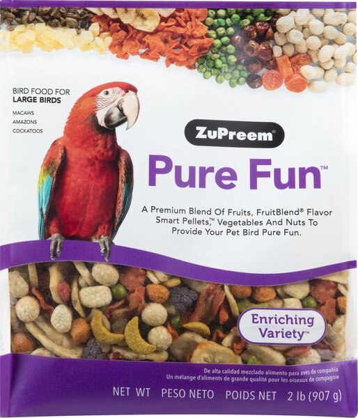 ZuPreem Pure Fun Large Bird Dry Food， 2-lb bag