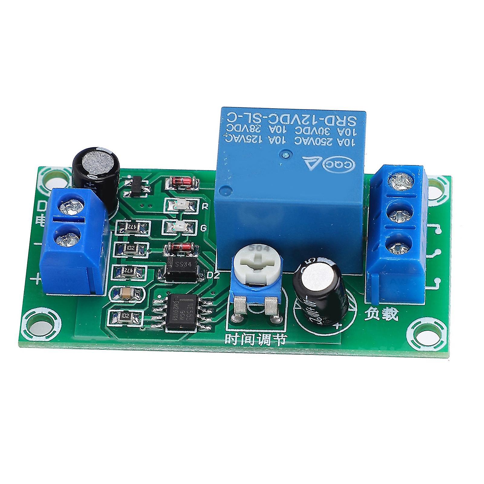 Delay Relay Module NE555 Time Delay Disconnect Circuit Board DC12V for Automotive Electronics