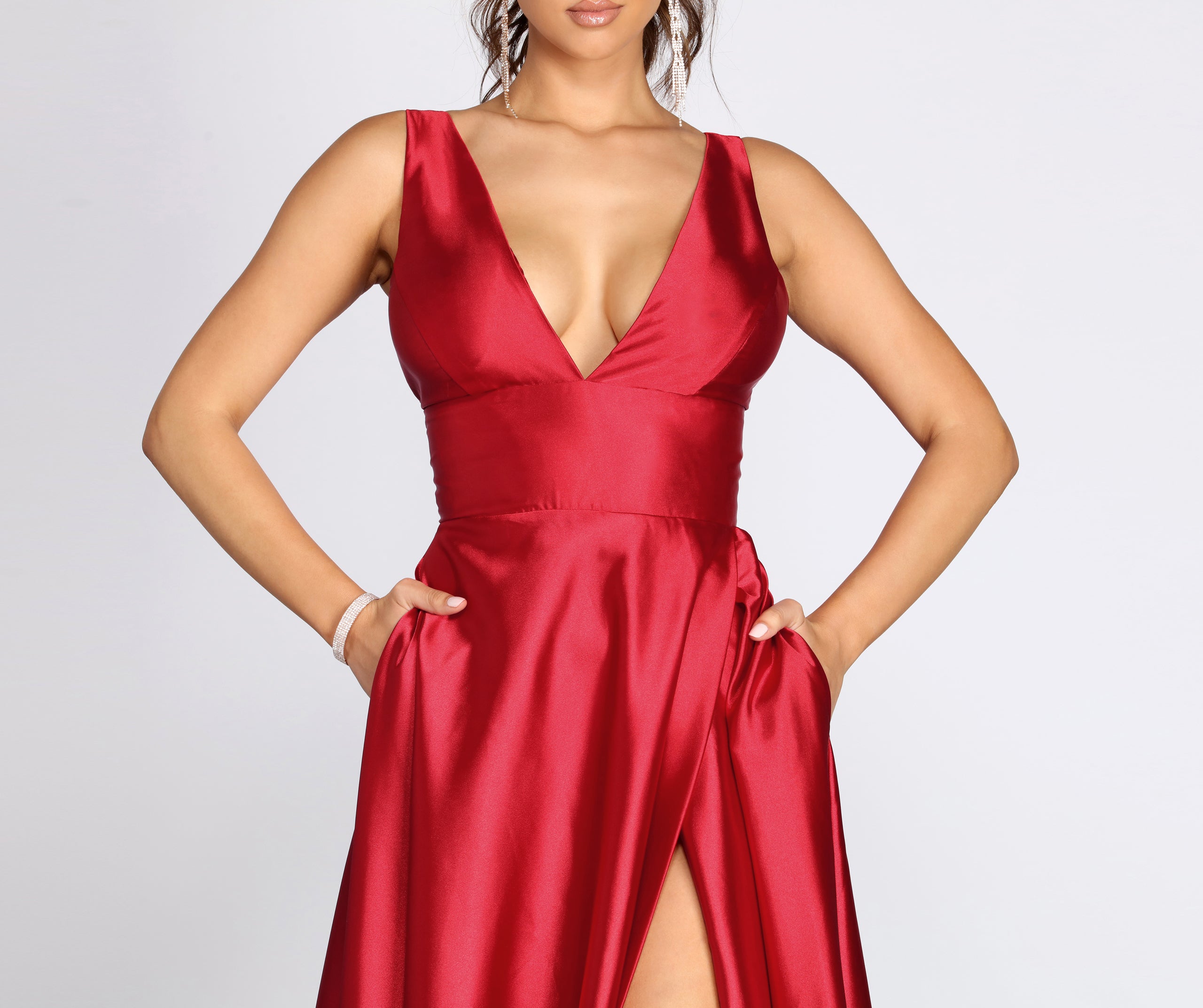 Cami Ravishing Satin Wrap Dress