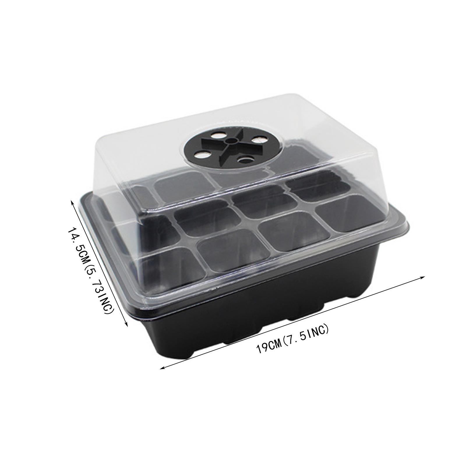 Hxroolrp 3 Pack Mini Greenhouse for Sowing Tray Sowing Tray with Lid 12 Cells per Tray
