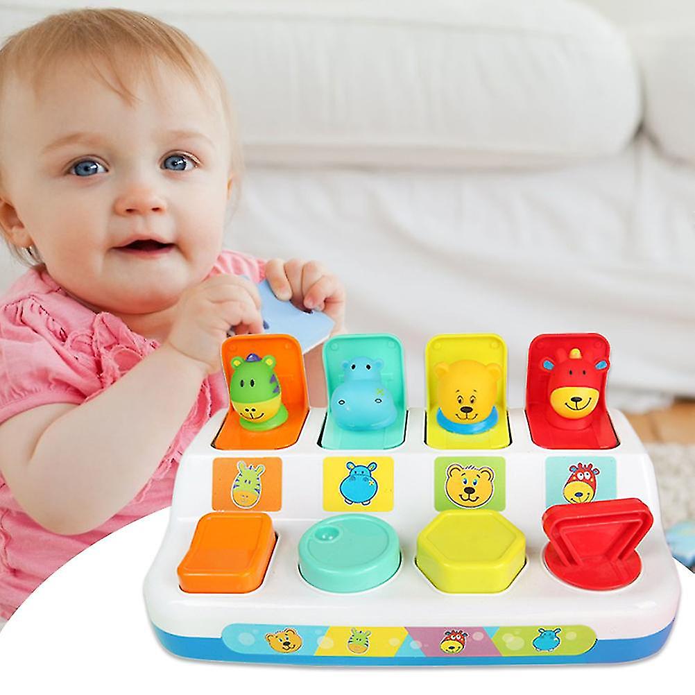 Random Interactive Up Animals Toy Switchbox Button Box Baby Intelligence Push Doll Toy