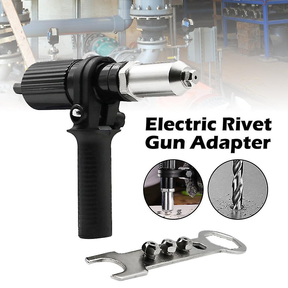 Electric Rivet Gun Adapter Chunk Head Connector Professional Hand Tools Set For Cordless Drill Electrical Nut Riveting Riveter Insert