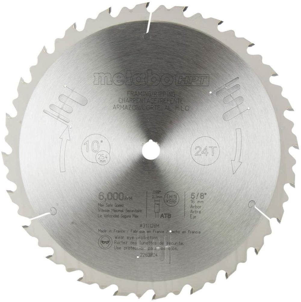 Metabo HPT Miter/Table Saw Blade 10 24T Tungsten Carbide Tipped