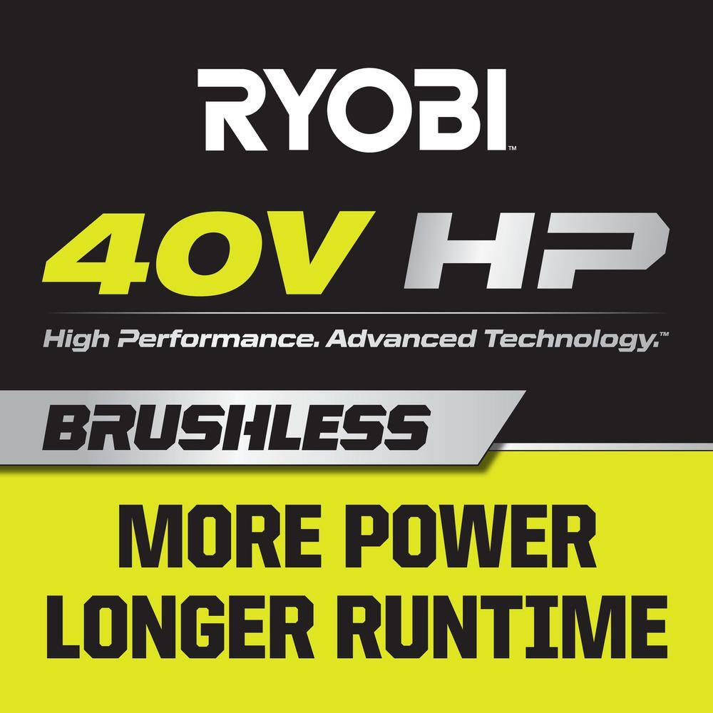 RYOBI RY40580-AC 40V HP Brushless 18 in Battery Chainsaw w/ Extra 18 in. Chain， 5.0 Ah Battery and Charger