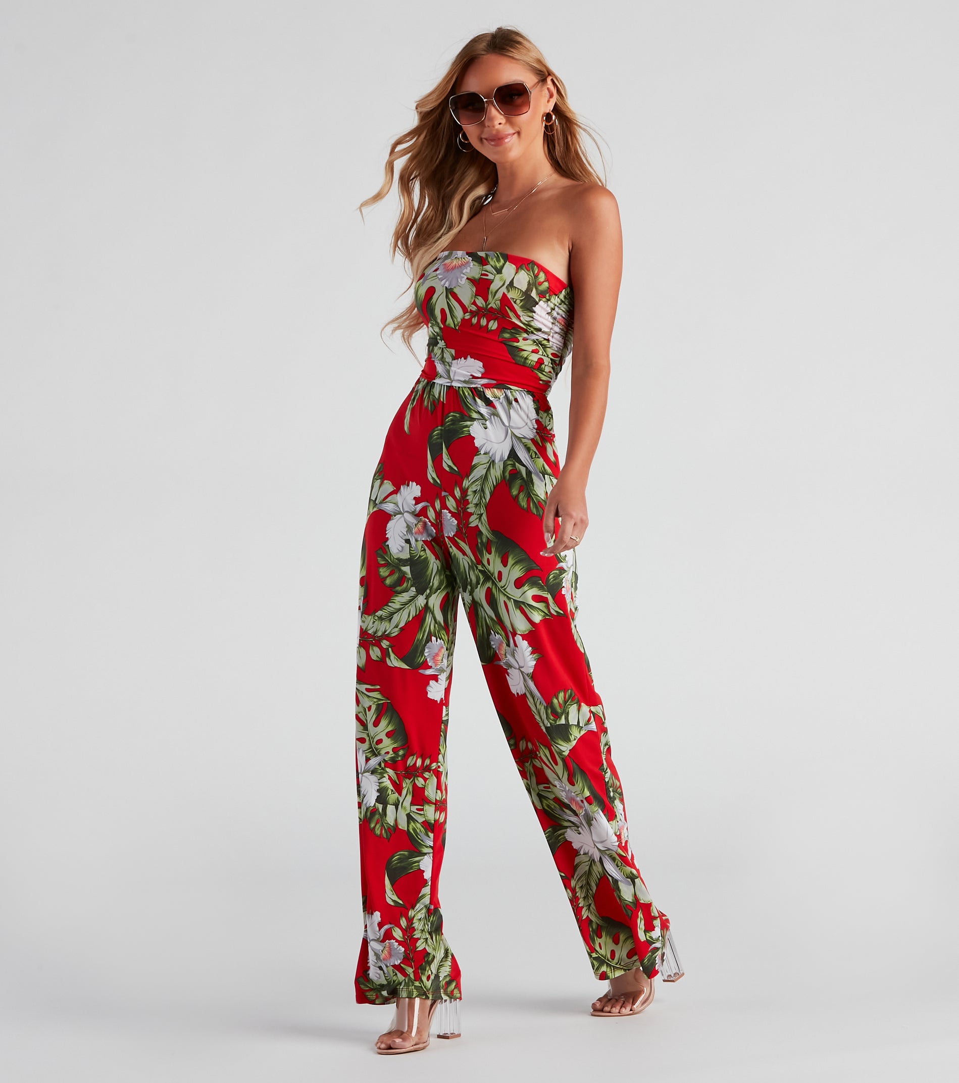 Tropical Vibes Wide Leg Jumpsuit