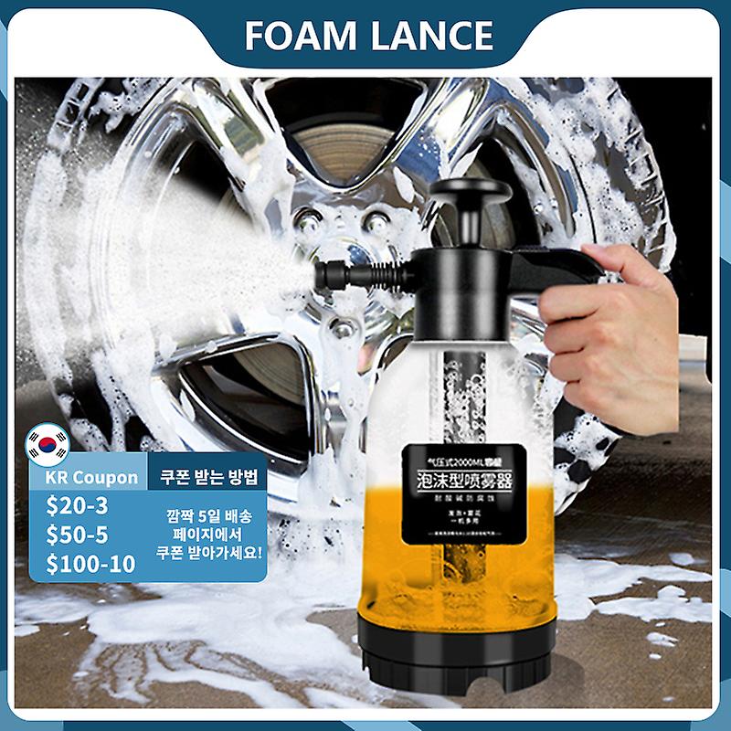 2l Hand Pump Foam Sprayer With 3 Types Of Nozzle Hand Pneumatic Foam Cannon Snow Foam Car Wash Spray Bottle Car Window Cleaning