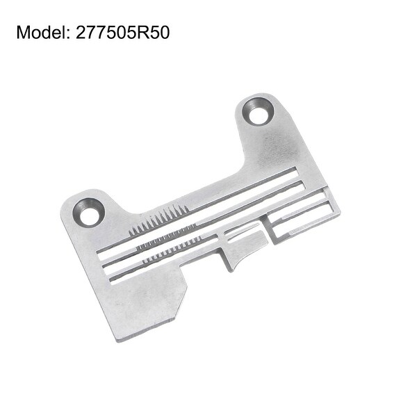 #277505R50 4-Thread Widened Chrome Plated Needle Plate for Sewing Machines - Silver Tone - - 36684236