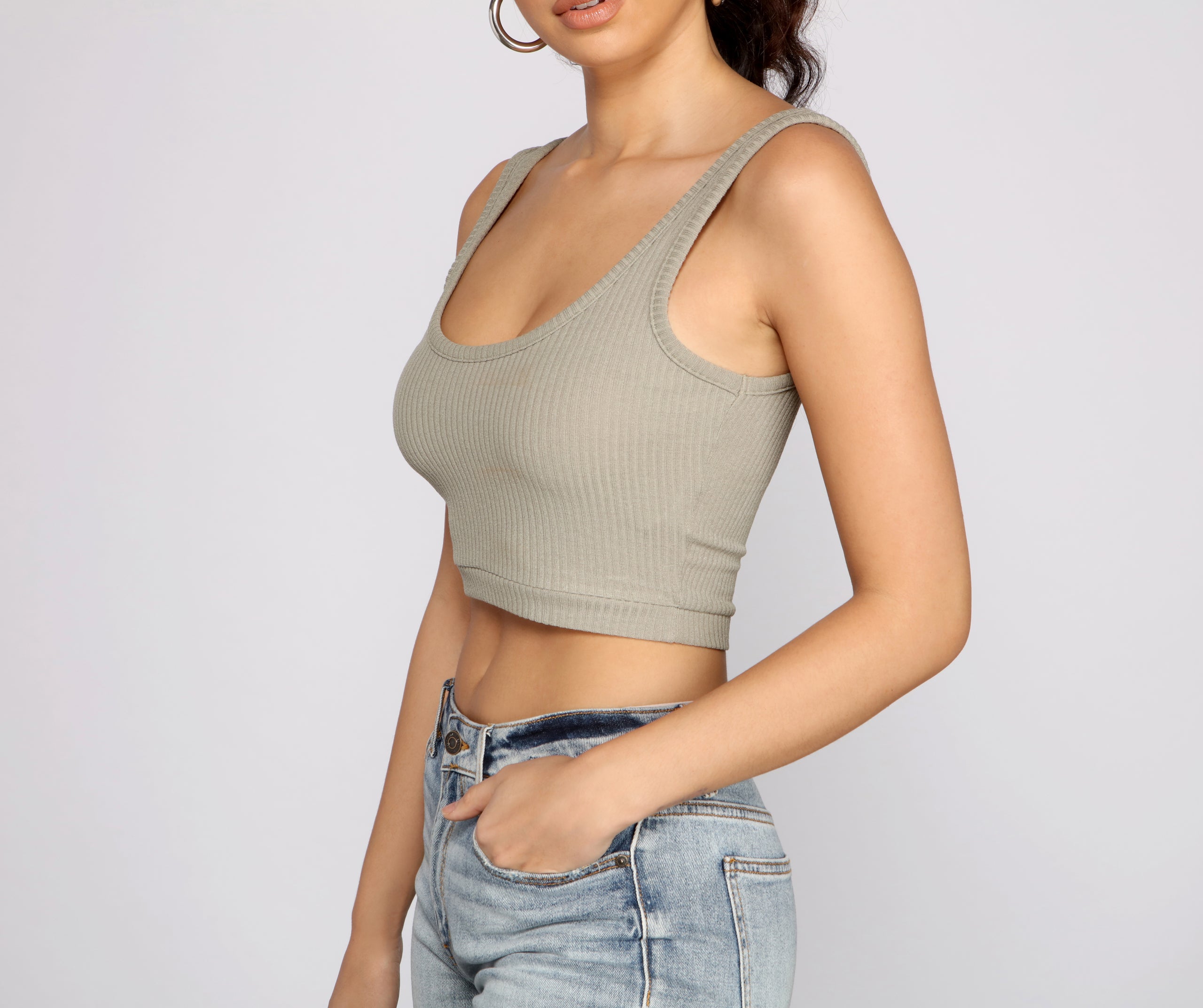 Casual And Cozy Ribbed Knit Tank
