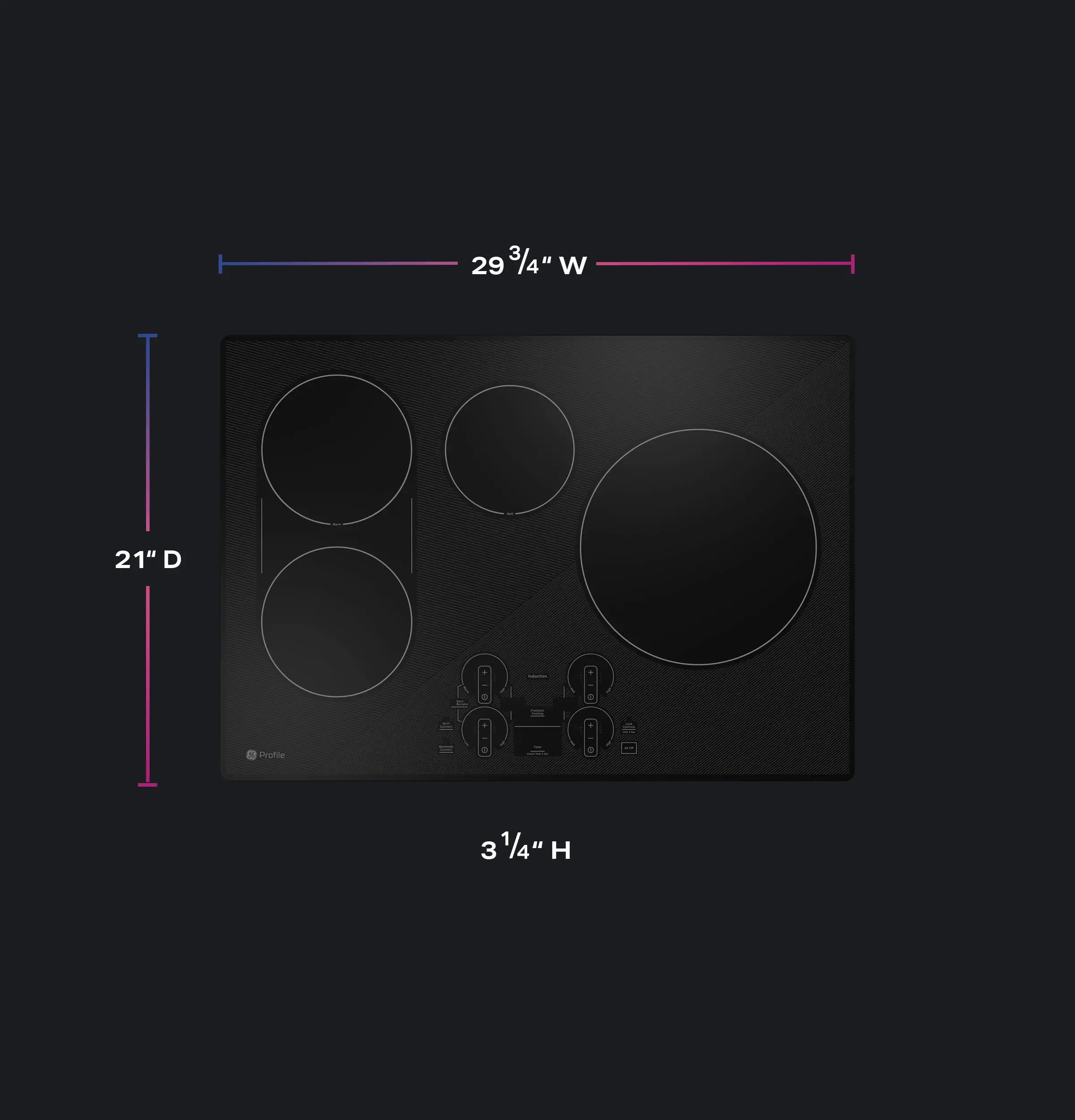 GE Profile Electric Induction Cooktop PHP9030STSS