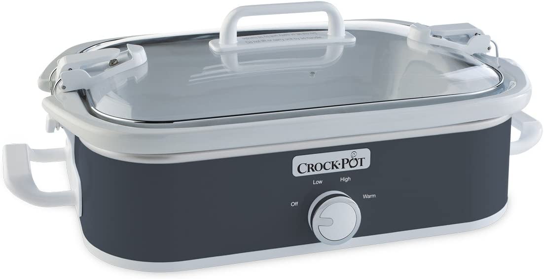 Crock-Pot 3.5 Quart Casserole Manual Slow Cooker， Charcoal