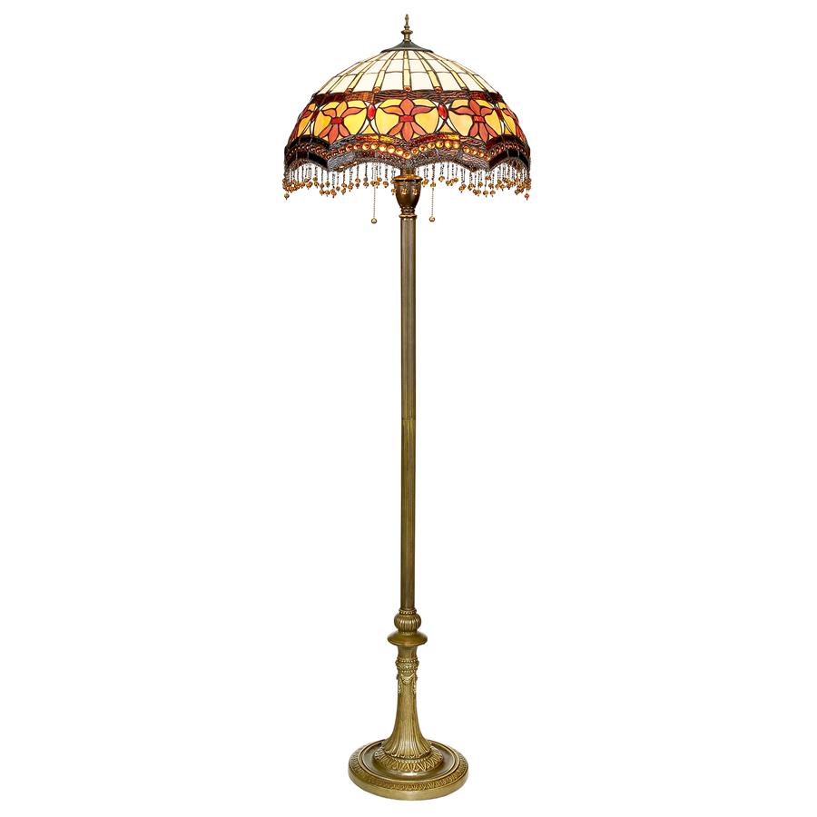 Design Toscano Victorian Parlor -Style Stained Glass Floor Lamp