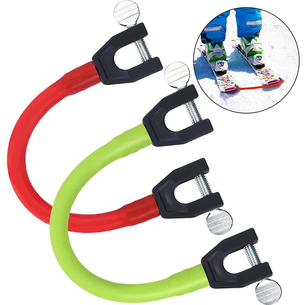 Ski Board Tip Connector Skiing Elastic Snowboard Clip Winter Easy Wedge Control Speed Protection Ski Tip Connector For Beginner
