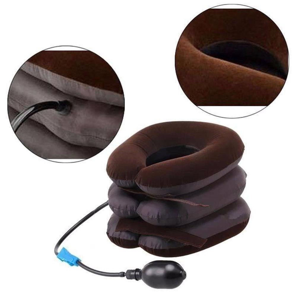 ASNOUIFU Cervical Neck Traction Device, Air Inflatable Adjustable Neck Pillow, Nerve Neck Stretcher Pain Relief Support Tool