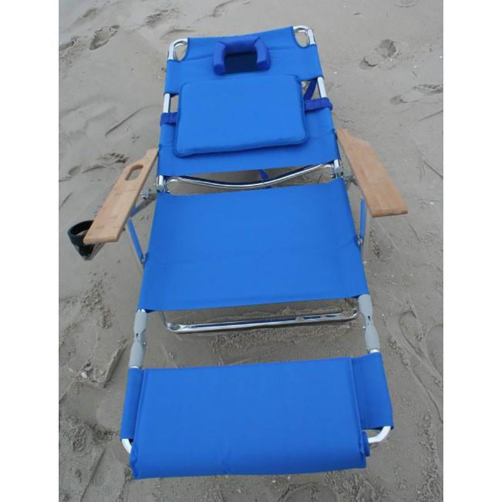 Ostrich Reclining Aluminum Beach Chair - Blue
