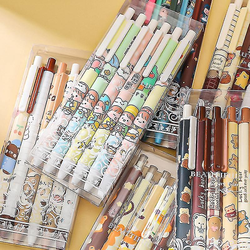 Cartoon Gel Ink Pens Set Cute Writing Pens Pens Stationery Office School Supplies For Student