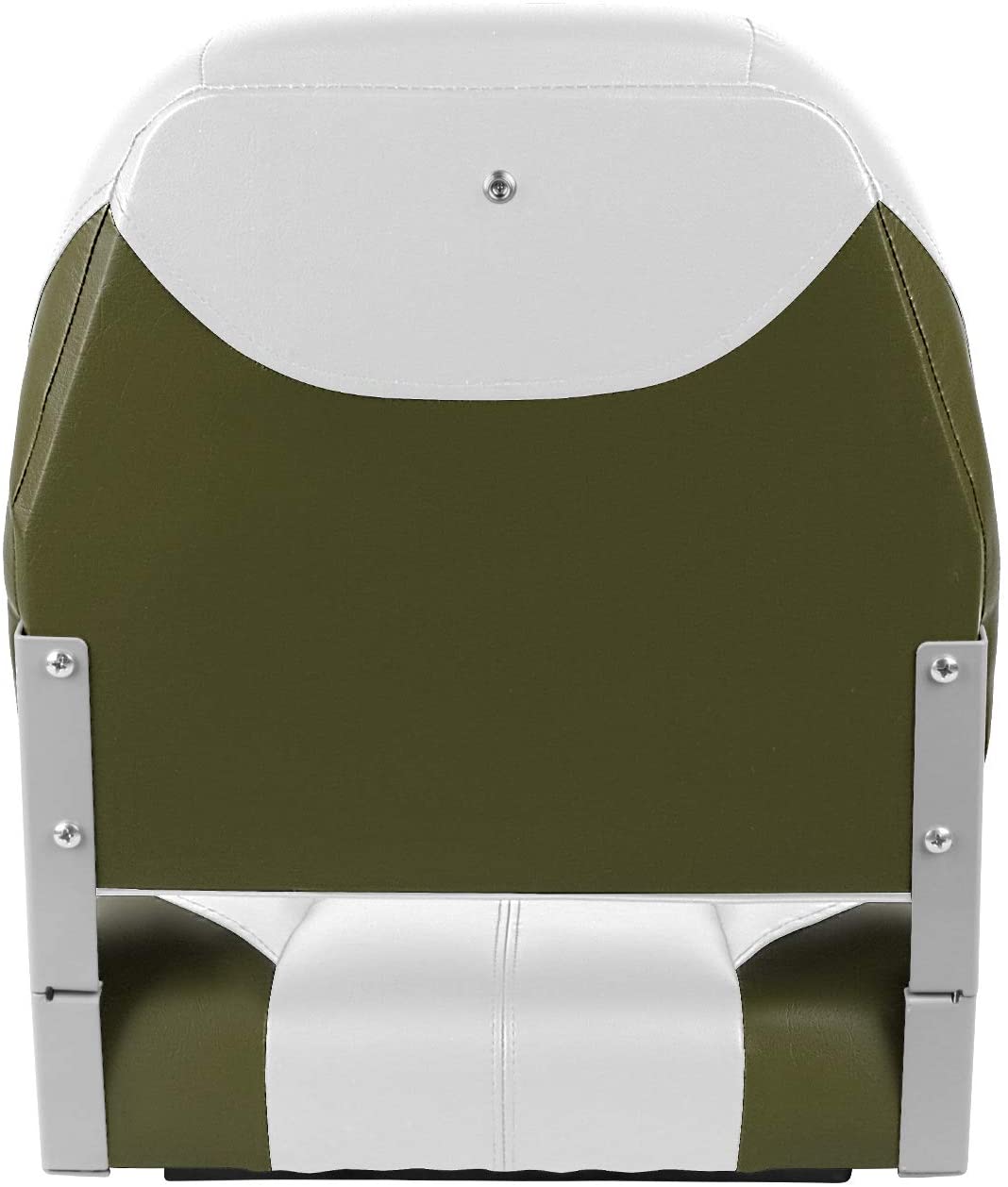 Leader Accessories New Elite Low Back Folding Fishing Boat Seat，White/Olive