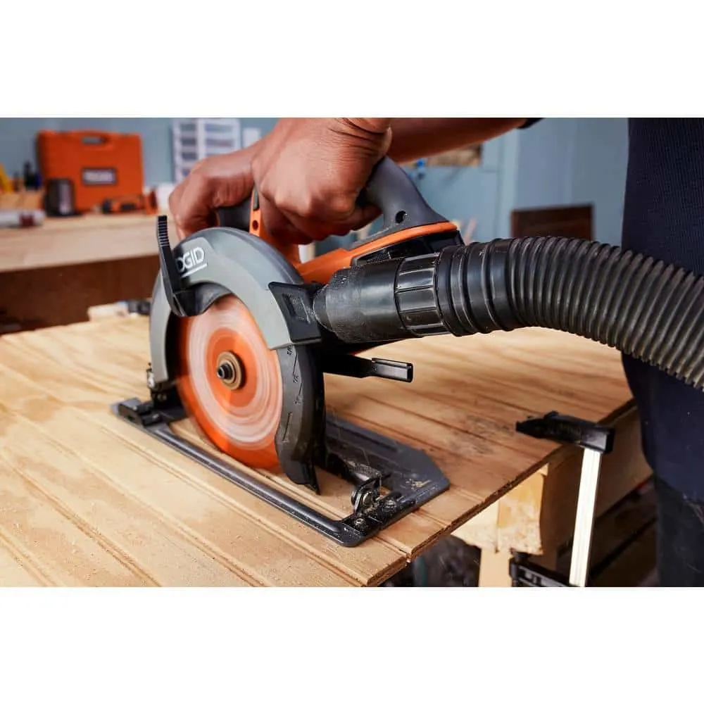 RIDGID 18V Cordless 4-Tool Combo Kit with (1) 4.0 Ah Battery, (1) 2.0 Ah Battery, Charger, and Bag R96256