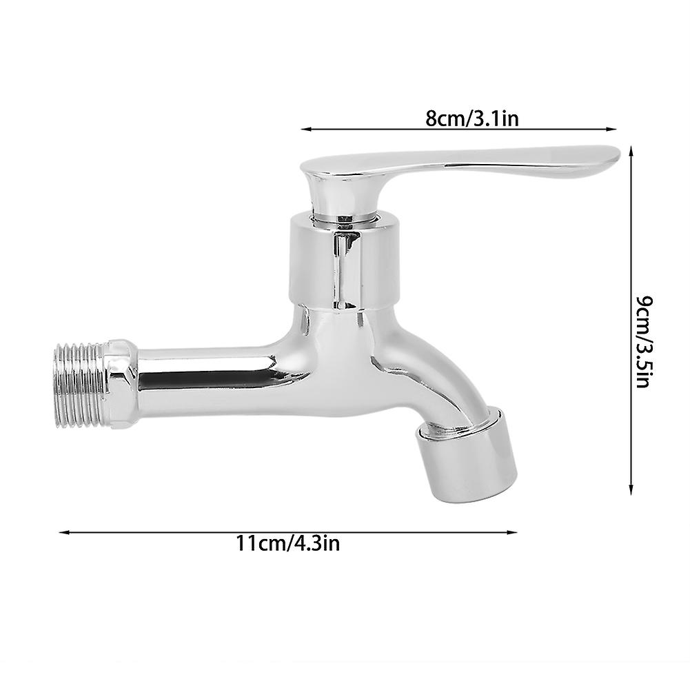 G1/2in Wall Mounted Faucet， Single Handle Washing Machine Cold Water Tap Balcony Mop Sink Pool Faucet For Home Bathroom Kitchen Garden Balcony， Househ