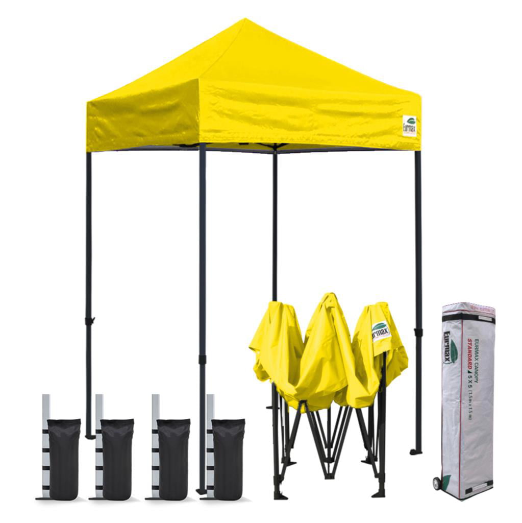 Eurmax 5x5 Pop up Canopy Outdoor Heavy Duty Tent,Yellow