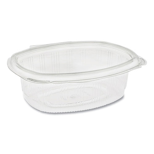 Pactiv EarthChoice PET Hinged Lid Deli Container | 7.38 x 5.88 x 2.38， 24 oz， 1-Compartment， Clear， 280