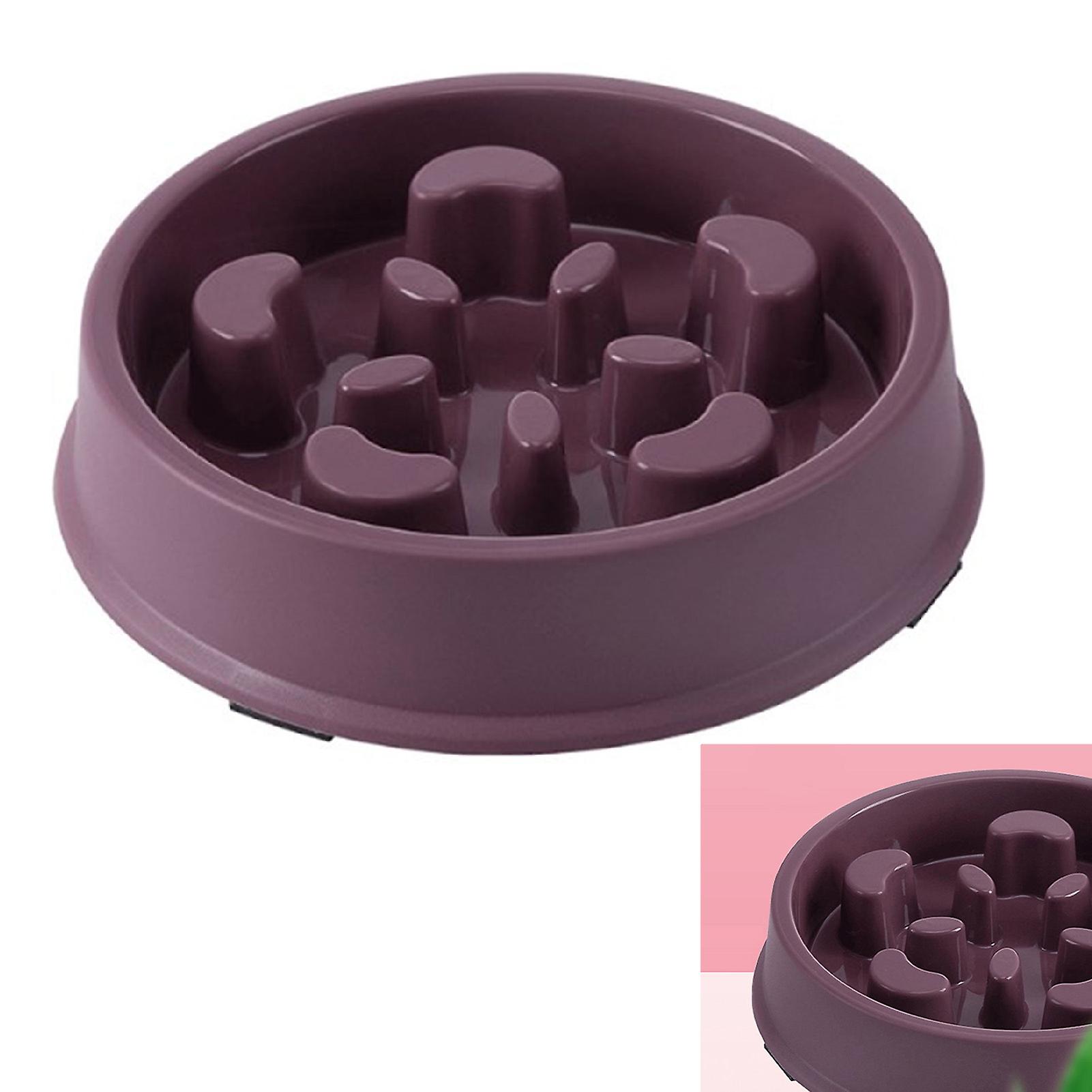 Slow Feeder Dog Bowl Petal Type Prevent Choking Puzzle Slip Resistant Bowl for Pet Supplies Purple