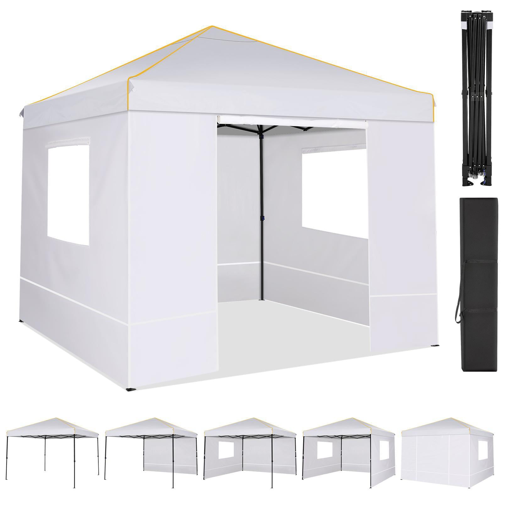 Likein 10x10 Ft Outdoor Canopy Tent, Pop up Tents Easy Setup Portable Shade Instant Folding with Carrying Bag and Height Adjustable and 4 Sidewalls, Clearance Sale - Gray