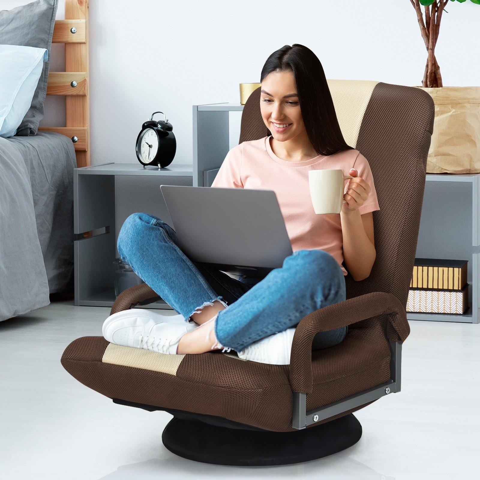 360 Degree Swivel Gaming Chair , Foldable Lazy Sofa Chair