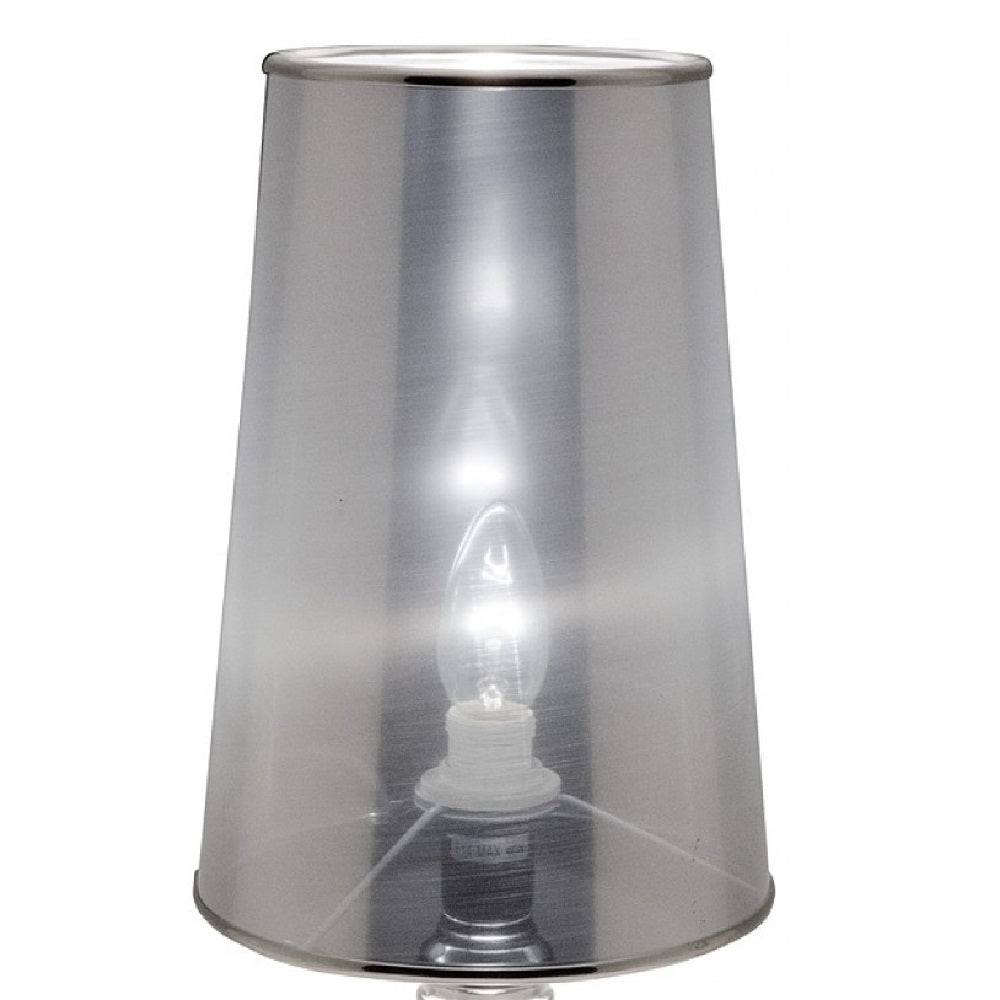Febland LT32 Spirit Chrome Modern Table Lamp with Silver Reflective Shade