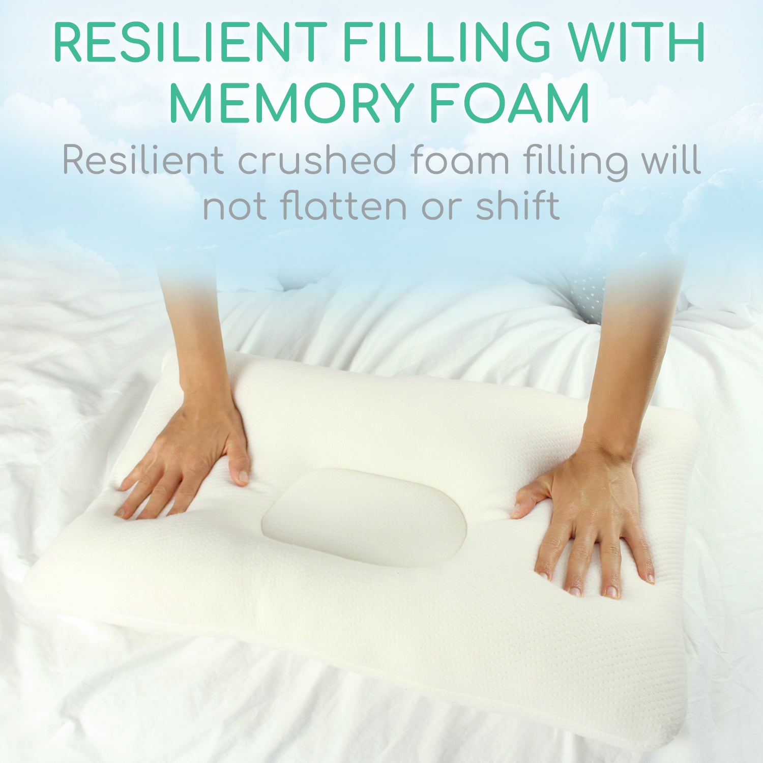Xtra-Comfort Chiropractic Pillow, Memory Foam Pillow For Cervical Support