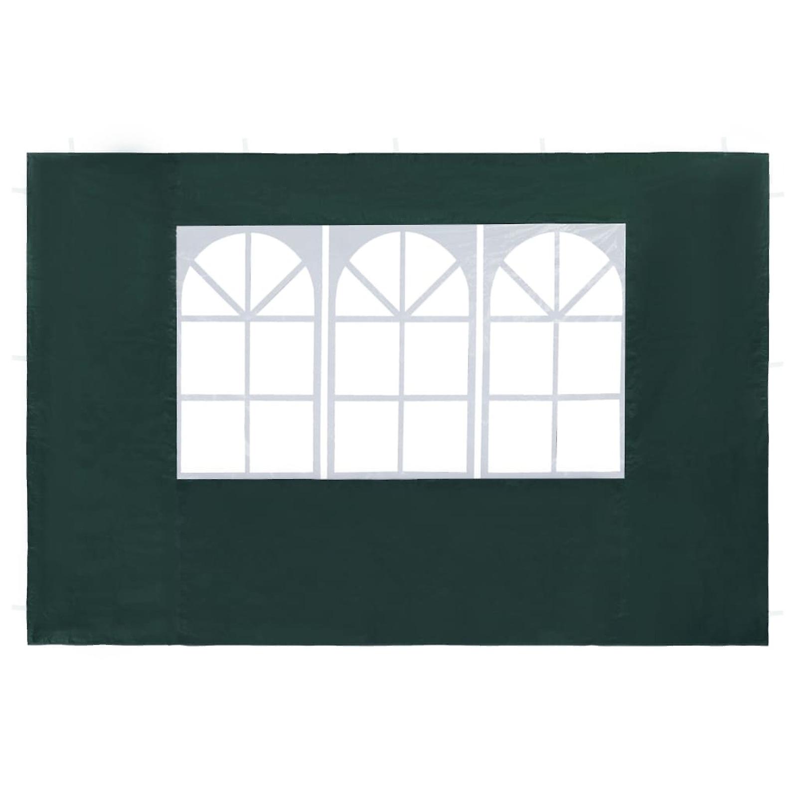 Party Tent Side Walls 2 Pieces With Window Pe Green No.358236