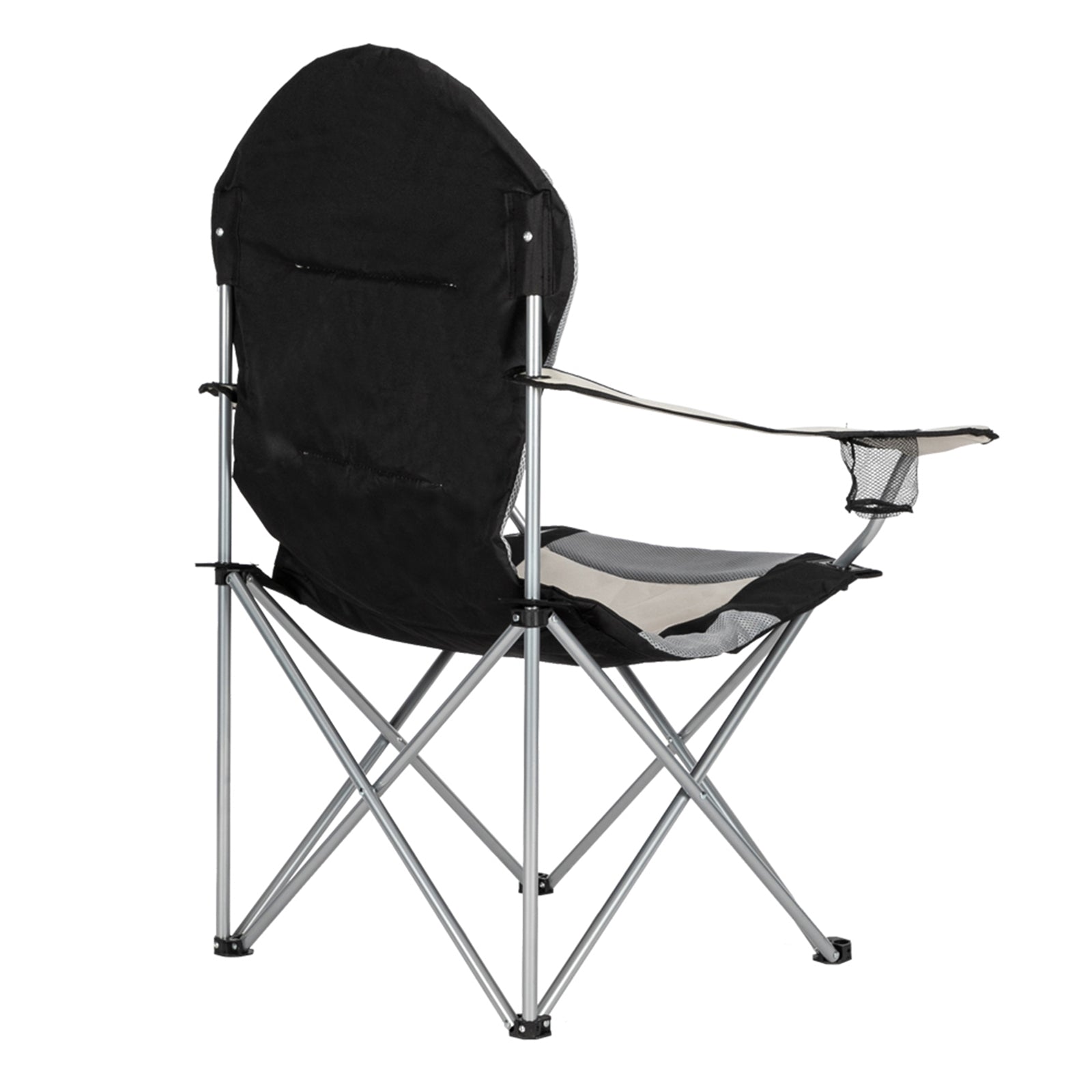 Suzicca Medium Camping Chair Fishing Chair Folding Chair Black Gray
