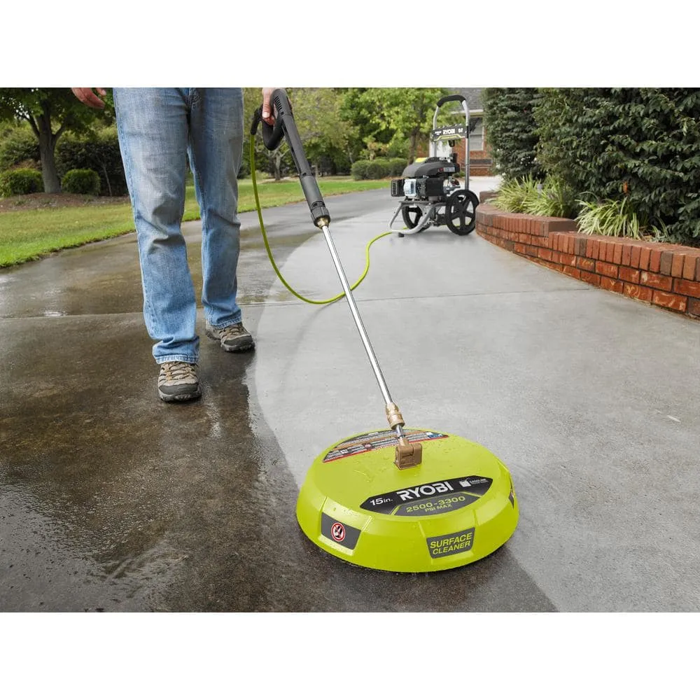 RYOBI 15 in. 3300 PSI Surface Cleaner for Gas Pressure Washer RY31SC01